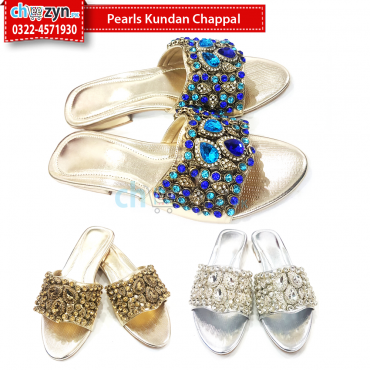 Pearls Kundan Chappal