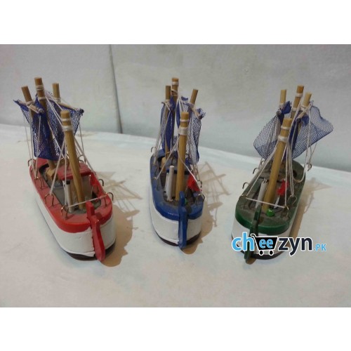 3 Pcs Mini Hand Made Wooden Ship Model Set
