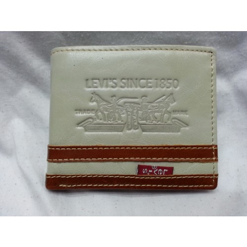 Levis Pure White Leather Wallet