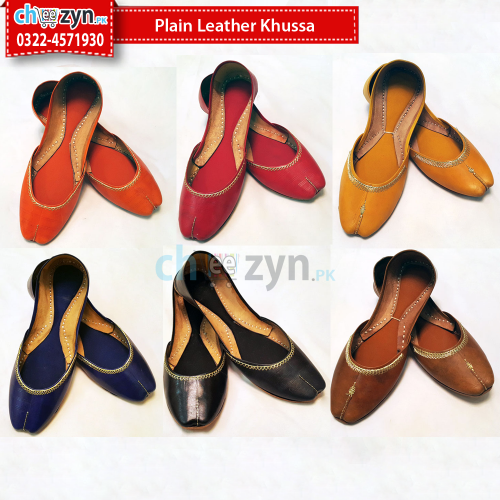 Plain Leather Khussa