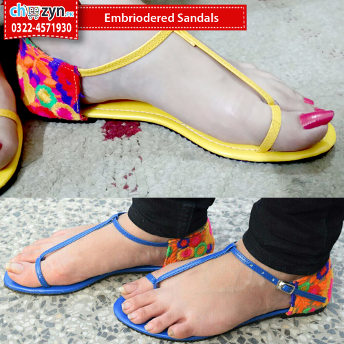 Embroidered Sandals