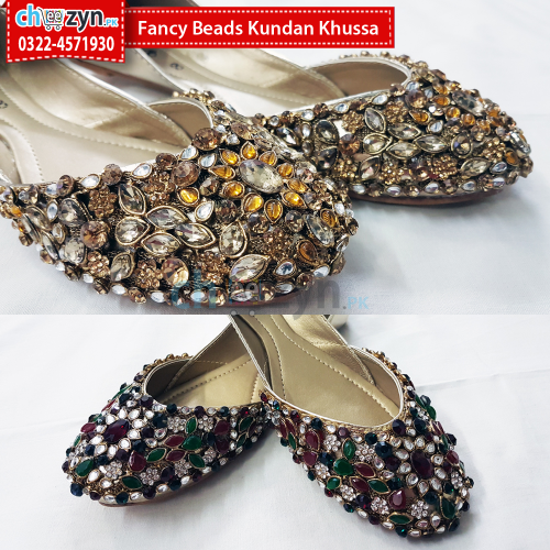 Fancy Beads Kundan Khussa