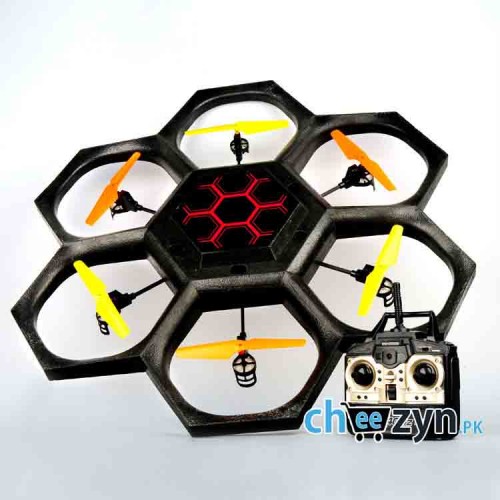 Black Widow Stunt Hexacopter With Video Camera Support