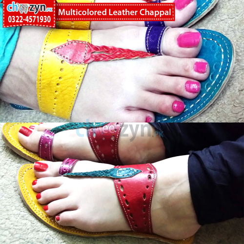 Multicolored Leather Chappal