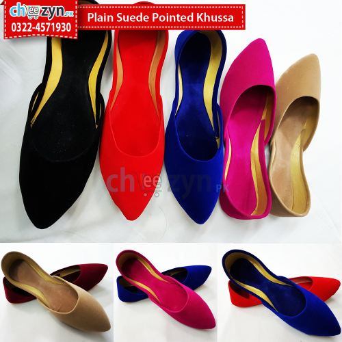 Plain Suede Pointed Khussa