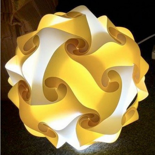 White and Yellow Round Lamp