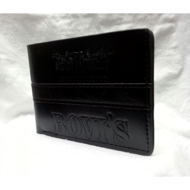 Premium Bovi's Black Leather Wallet