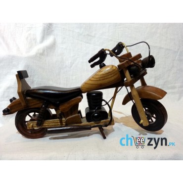 Antique Handmade Wooden Motorbike