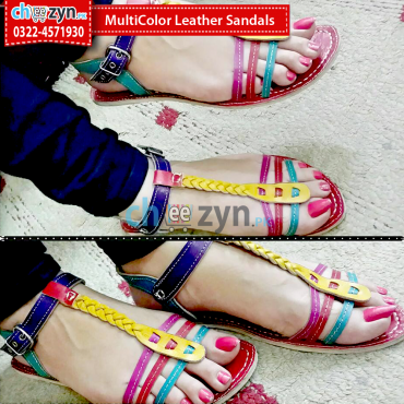 Multicolored Leather Sandals